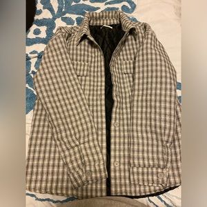 * Baggy Gray, White and black Flannel Shacket *